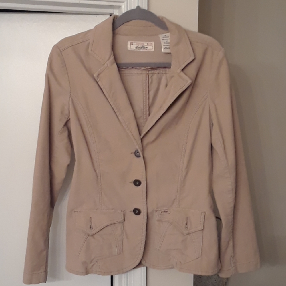 Womens Tan Corduroy Blazer